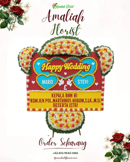 Papan Bunga Pernikahan Mojolangu